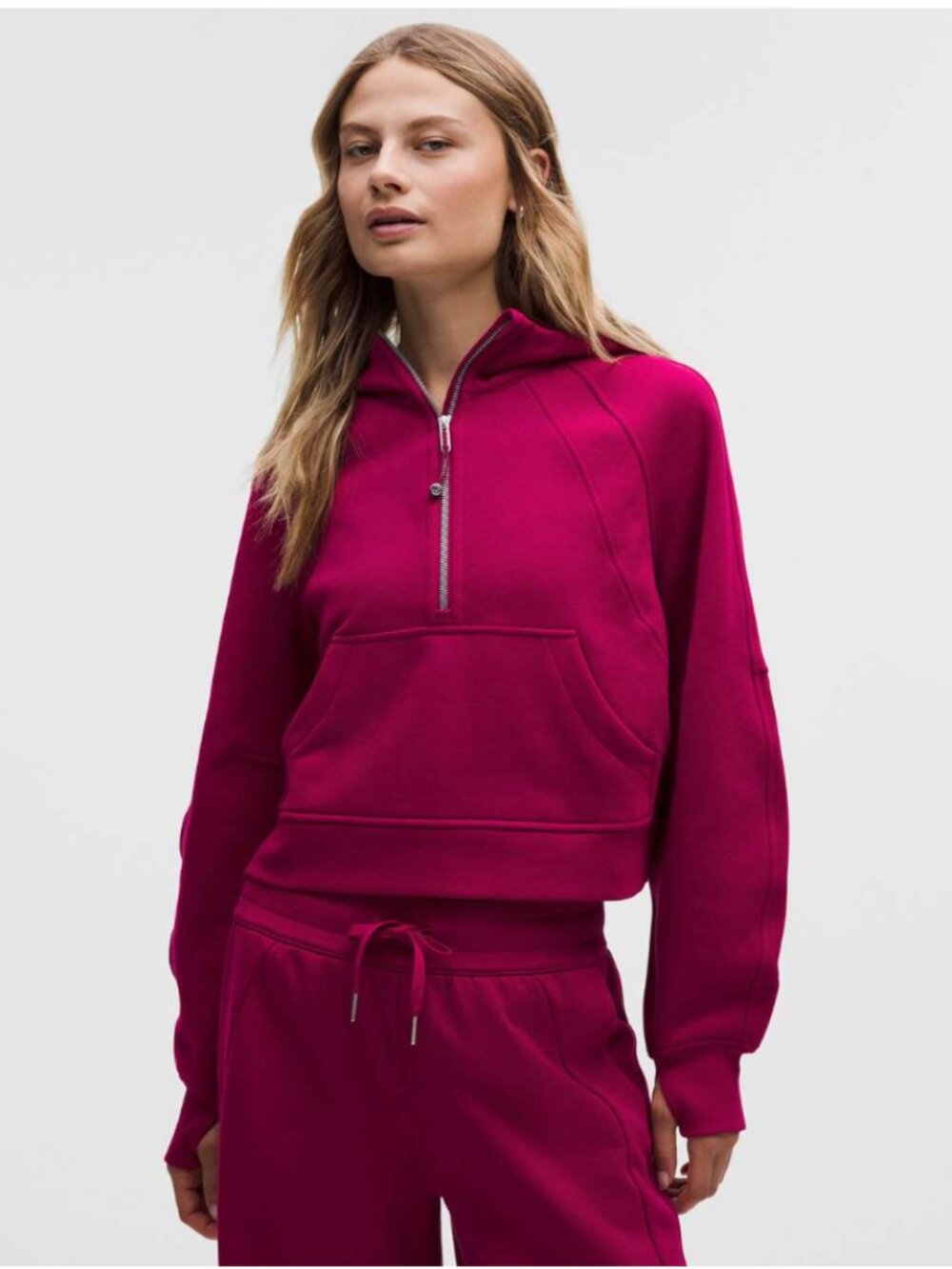 Lululemon NWOT Scuba Oversized Half-Zip Hoodie M/L Berry Rumble